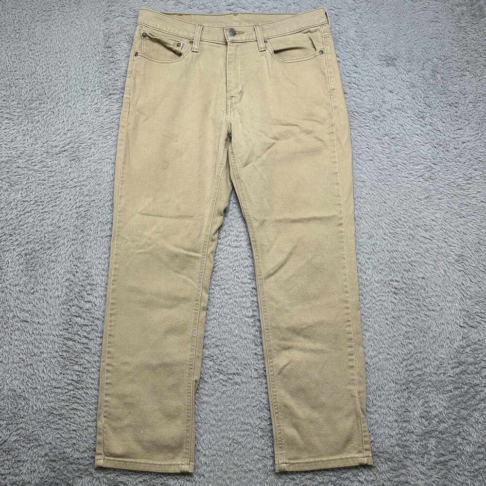Levis 541 Jeans Mens 32x30 Khaki Tan Stretch Straight Cut
